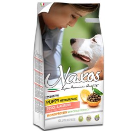 Naxos Puppy Medium/Maxi Ryba Karma Bezglutenowa i Monobiałkowa dla psów ras średnich i dużych 12kg