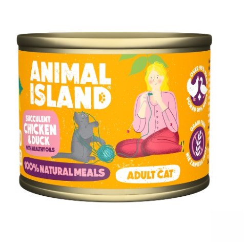 ANIMAL ISLAND Animal Island Kurczak Kaczka mokra karma kot 200g