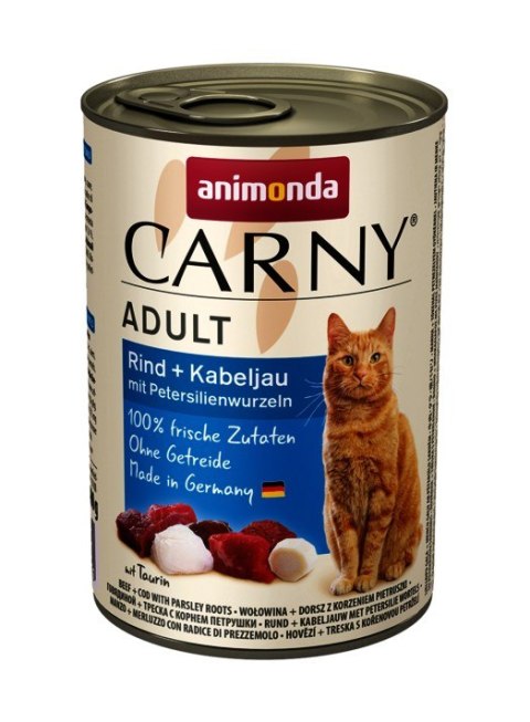 Animonda ANIMONDA Carny Adult wołowina z dorszem i pietruszką - mokra karma dla kota - 400g