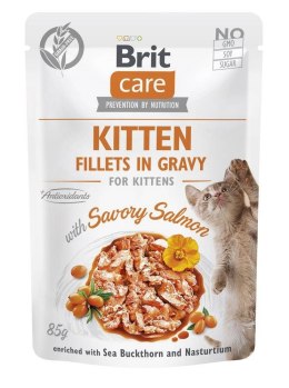 Brit BRIT Care Cat Kitten Savory Salmon Pouch - mokra karma dla kota - 85 g