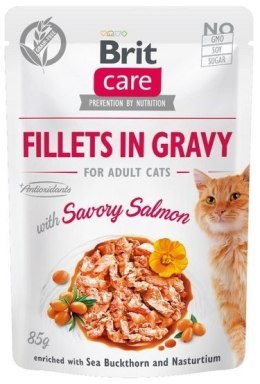 Brit BRIT Care Fillets in Gravy filety z łososiem w sosie - mokra karma dla kota - 85 g