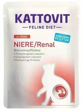 KATTOVIT KATTOVIT SASZ NIERE/RENAL Wołowina 85g dla kota