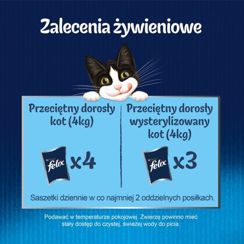PURINA NESTLE FELIX Fantastic Duo Mięso - mokra karma dla kota - 4x85g PURINA NESTLE FELIX Fantastic Duo Mięso - mokra karma dla kota - 4x85g