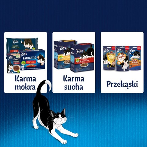 PURINA NESTLE FELIX Fantastic Duo Mięso - mokra karma dla kota - 4x85g PURINA NESTLE FELIX Fantastic Duo Mięso - mokra karma dla kota - 4x85g