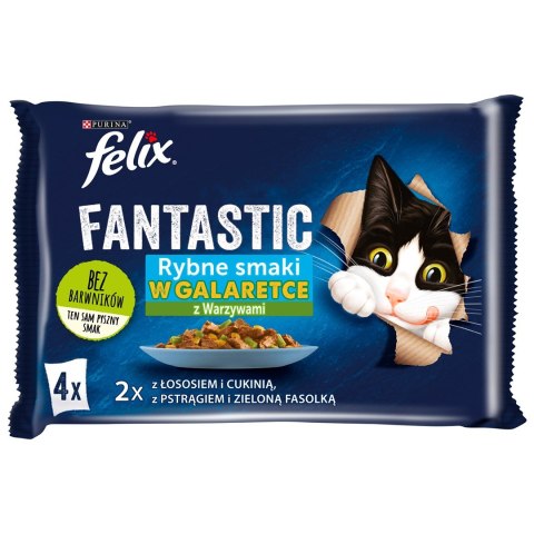 PURINA NESTLE FELIX Fantastic Ryba z warzywami - mokra karma dla kota - 4x85g