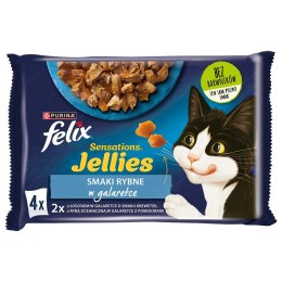 PURINA NESTLE FELIX Sensations smaki rybne - mokra karma dla kota - 4x 85g