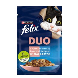 PURINA NESTLE Felix Fantastic Duo Sardynka Łosoś - mokra karma dla kota - 85g