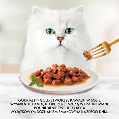 PURINA NESTLE GOURMET GOLD Kurczak i wątróbka w sosie 85g PURINA NESTLE GOURMET GOLD Kurczak i wątróbka w sosie 85g