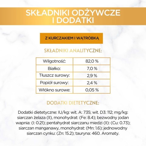PURINA NESTLE GOURMET GOLD Kurczak i wątróbka w sosie 85g PURINA NESTLE GOURMET GOLD Kurczak i wątróbka w sosie 85g