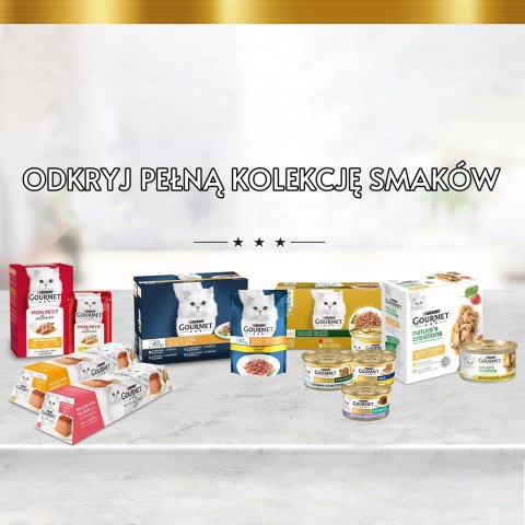 PURINA NESTLE GOURMET GOLD Wołowina z kurczakiem mix kawałków na parze i w sosie - mokra karma dla kota - 85 g PURINA NESTLE GOURMET GOLD Wołowina z kurczakiem mix kawałków na parze i w sosie - mokra karma dla kota - 85 g