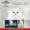 PURINA NESTLE GOURMET Perle Gravy Delight Fileciki w smakowitym sosie - wołowina i kurczak - 4x85g