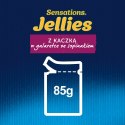 PURINA NESTLE PURINA Felix Sensations Jellies z kaczką w galaretce ze szpinakiem - mokra karma dla kota - saszetka 85 g