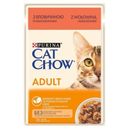 PURINA NESTLE Purina CAT CHOW ADULT Wołowina i Bakłażan w galaretce - mokra karma dla kota - saszetka 85 g