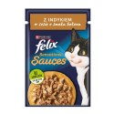 PURINA NESTLE Purina Felix Sensations Sauce z indykiem w sosie o smaku bekonu - mokra karma dla kota - saszetka 85 g