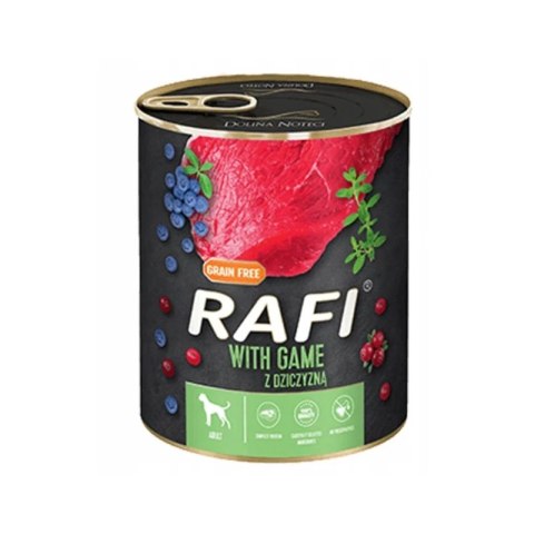 Rafi z dziczyzną, borówką i żurawiną 24 x 400 g Rafi z dziczyzną, borówką i żurawiną 24 x 400 g
