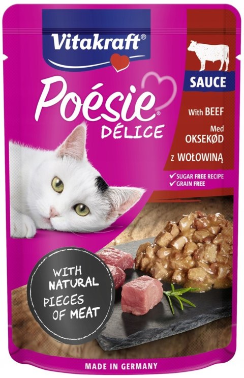 Vitakraft VITAKRAFT Poesie Delice w sosie multipack sauce - mokra karma dla kota - 6+1 x 85g Vitakraft VITAKRAFT Poesie Delice w sosie multipack sauce - mokra karma dla kota - 6+1 x 85g