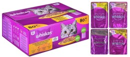 Whiskas WHISKAS Drobiowa uczta w galaretce - mokra karma dla kota - 80x85 g