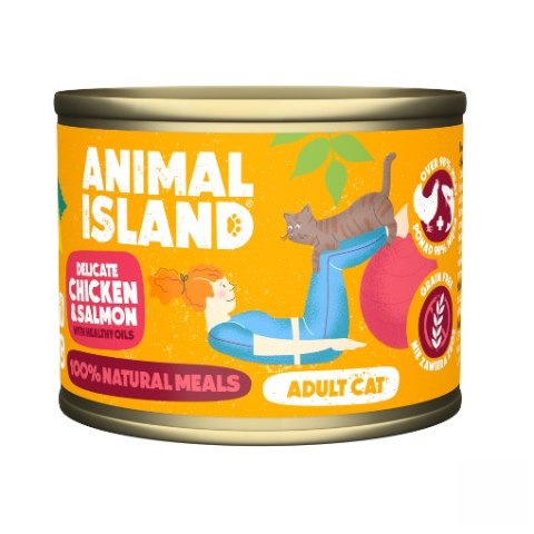 ANIMAL ISLAND Animal Island Kurczak Łosoś mokra karma kot 200g