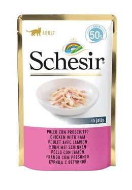 Agras Pet Foods SCHESIR dla kotów Single Dish Fileciki z Kurczaka i Szynką 50g