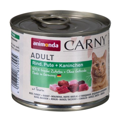 Animonda ANIMONDA Carny Adult wołowina, indyk i królik - mokra karma dla kota - 200g Animonda ANIMONDA Carny Adult wołowina, indyk i królik - mokra karma dla kota - 200g