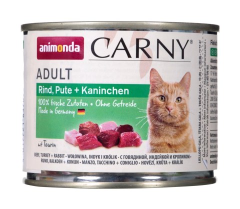 Animonda ANIMONDA Carny Adult wołowina, indyk i królik - mokra karma dla kota - 200g Animonda ANIMONDA Carny Adult wołowina, indyk i królik - mokra karma dla kota - 200g