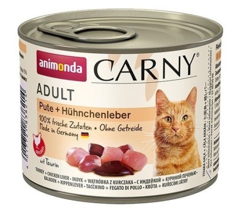 Animonda ANIMONDA Cat Carny Adult Indyk z wątróbką kurczaka - mokra karma dla kota - 200 g