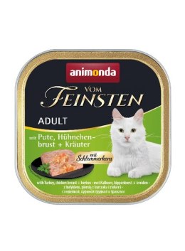 Animonda ANIMONDA Vom Feinsten Classic Cat indyk, pierś z kurczaka i zioła - mokra karma dla kota - 100g