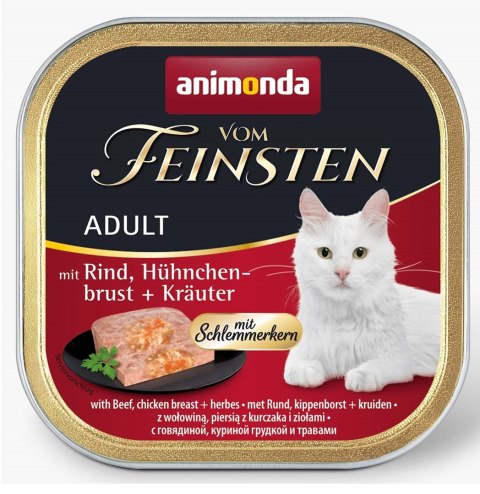 Animonda ANIMONDA Vom Feinsten Classic Cat wołowina, pierś z kurczaka i zioła - mokra karma dla kota - 100 g