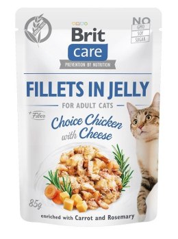 Brit BRIT Care Fillets in Jelly filety z kurczakiem i serem w galaretce - mokra karma dla kota - 85 g