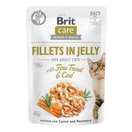 Brit BRIT Care Fillets in Jelly filety z pstrągiem i dorszem w galaretce - mokra karma dla kota - 85 g