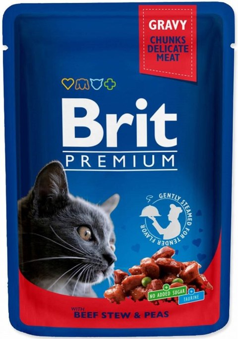 Brit BRIT Premium Cat Beef Stew&Peas - mokra karma dla kota - 100 g