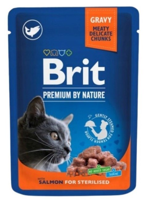 Brit BRIT Premium Cat Salmon Sterilised - mokra karma dla kota - 100 g