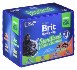 Brit BRIT Premium Cat Sterilised Plate - mokra karma dla kota - 12x100 g