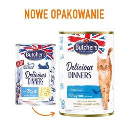 Butcher's BUTCHER'S Delicious Dinners Kawałki z pstrągiem w galaretce - mokra karma dla kota - 400 g