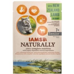 EUKANUBA IAMS Naturally Senior z jagnięciną nowozelandzką w sosie 85g kot