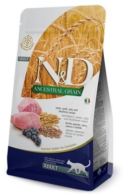 Farmina FARMINA N&D Ancestral Grain Lamb & Blueberry Adult - sucha karma dla kota - 5kg