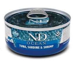 Farmina FARMINA N&D Cat Ocean Tuna, Sardine&Shrimps - mokra karma dla kota - 70 g