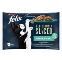 PURINA NESTLE FELIX Deliciously Sliced Rybne Smaki - mokra karma dla kota - 4x 80 g