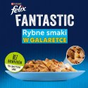 PURINA NESTLE FELIX Fantastic Łosoś w galaretce + Gładzica w galaretce - saszetki dla kota - 4x85g