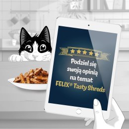 PURINA NESTLE FELIX Tasty Shreds z łososiem i tuńczykiem - mokra karma dla kota - 4x 80g