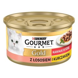 PURINA NESTLE GOURMET GOLD Łosoś i kurczak w sosie mokra karma dla kota - puszka - 85 g