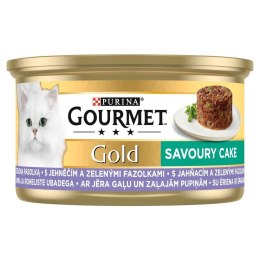 PURINA NESTLE Gourmet Gold Savoury Cake jagnięcina i zielona fasola - mokra karma dla kota - 85 g