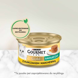 PURINA NESTLE Gourmet Gold Savoury Cake kurczak i marchewka - mokra karma dla kota - 85 g