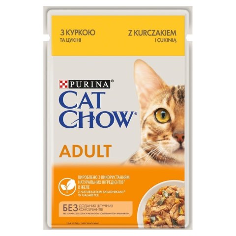 PURINA NESTLE PURINA CAT CHOW Adult mokra karma dla kota z kurczakiem i cukinią 85g