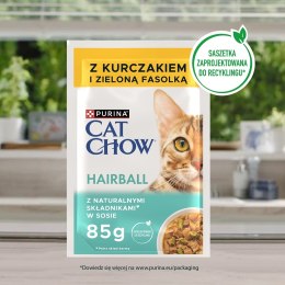 PURINA NESTLE PURINA Cat Chow Hairball kurczak i fasola - mokra karma dla kota - 4x85g