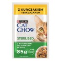 PURINA NESTLE PURINA Cat Chow Sterilised kurczak i bakłażan - mokra karma dla kota - 4x85g