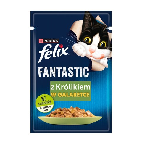 PURINA NESTLE PURINA Felix Fantastic: królik - mokra karma dla kota - 85 g