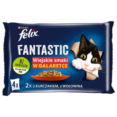 PURINA NESTLE PURINA Felix Fantastic: wiejskie smaki - karma dla kota - 4 x 85g