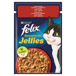 PURINA NESTLE PURINA Felix Sensations Wołowina Pomidory 85g