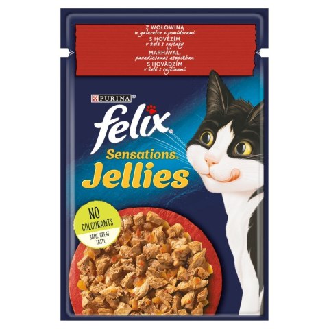 PURINA NESTLE PURINA Felix Sensations Wołowina Pomidory 85g